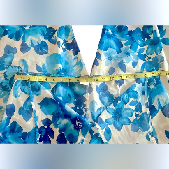 Women’s Blue Floral Swim Cover Up Pants - Picture 5 of 5